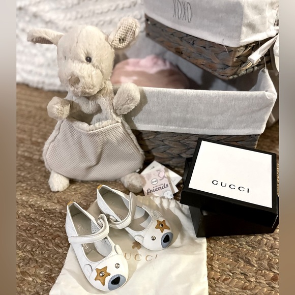 GUCCI shoes kids girls leather Bear toe Shoes.Size E21/22 US 5/6 w/Gucci Dustbag - Picture 4 of 11